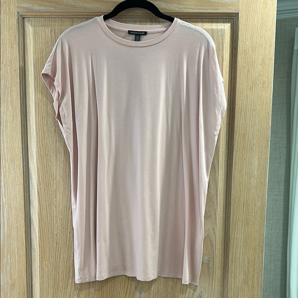 Eileen Fisher Purple Oversized Cap Sleeve Tunic